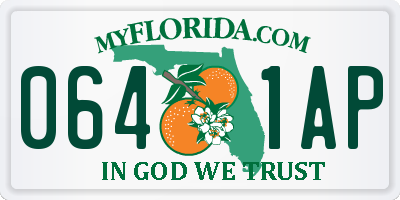 FL license plate 0641AP
