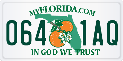 FL license plate 0641AQ