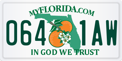 FL license plate 0641AW