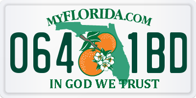 FL license plate 0641BD