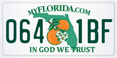 FL license plate 0641BF