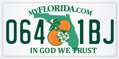 FL license plate 0641BJ
