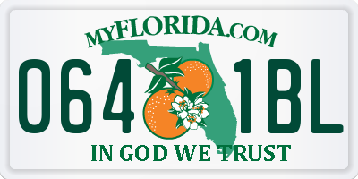 FL license plate 0641BL