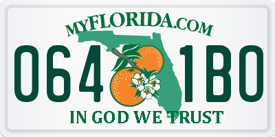 FL license plate 0641BO