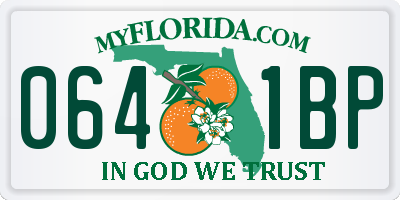 FL license plate 0641BP