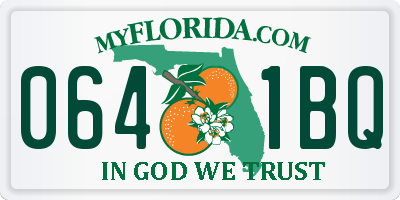 FL license plate 0641BQ