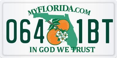 FL license plate 0641BT