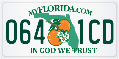 FL license plate 0641CD