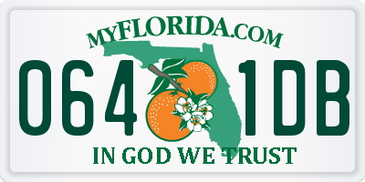 FL license plate 0641DB