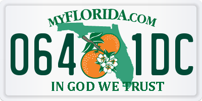 FL license plate 0641DC
