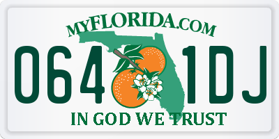 FL license plate 0641DJ