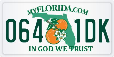 FL license plate 0641DK