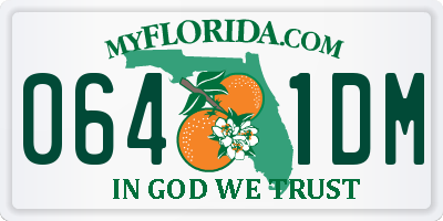 FL license plate 0641DM