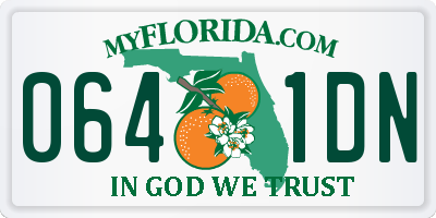 FL license plate 0641DN
