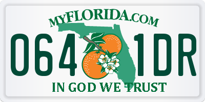FL license plate 0641DR