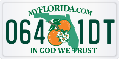 FL license plate 0641DT