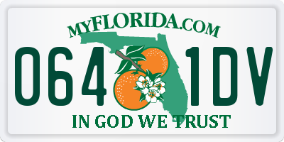 FL license plate 0641DV