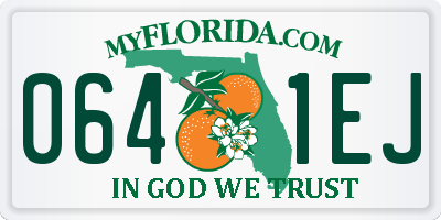 FL license plate 0641EJ