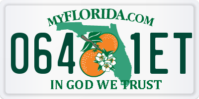 FL license plate 0641ET