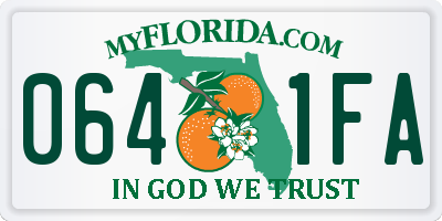 FL license plate 0641FA