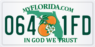 FL license plate 0641FD