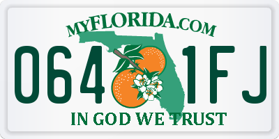 FL license plate 0641FJ