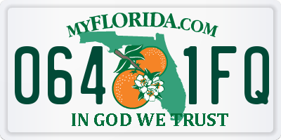 FL license plate 0641FQ