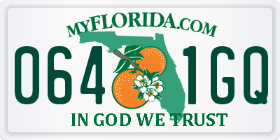 FL license plate 0641GQ