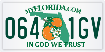 FL license plate 0641GV