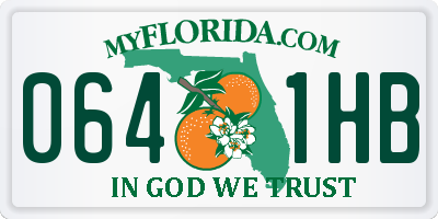 FL license plate 0641HB