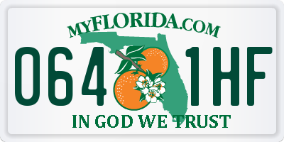 FL license plate 0641HF