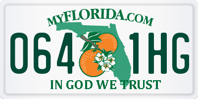 FL license plate 0641HG