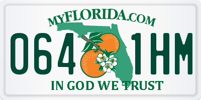 FL license plate 0641HM