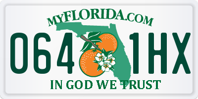 FL license plate 0641HX