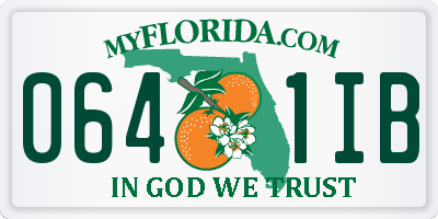 FL license plate 0641IB