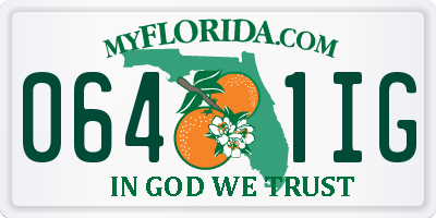 FL license plate 0641IG
