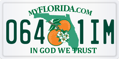 FL license plate 0641IM