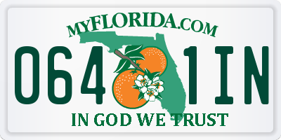 FL license plate 0641IN