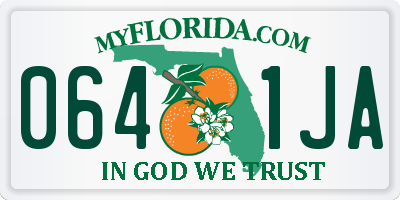 FL license plate 0641JA