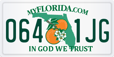 FL license plate 0641JG