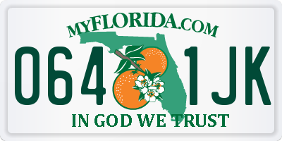 FL license plate 0641JK