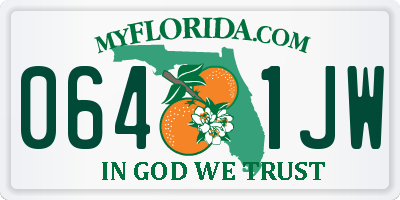 FL license plate 0641JW