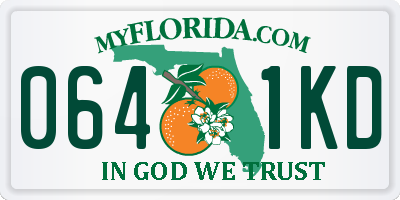 FL license plate 0641KD
