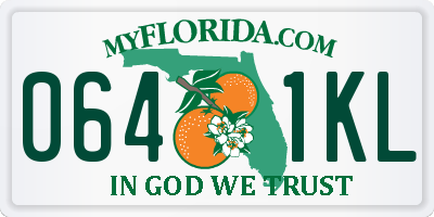 FL license plate 0641KL