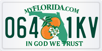 FL license plate 0641KV