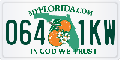 FL license plate 0641KW