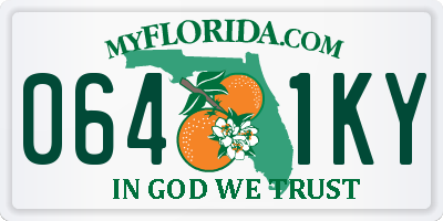 FL license plate 0641KY