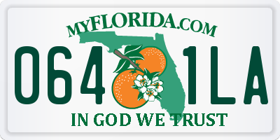 FL license plate 0641LA