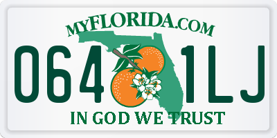 FL license plate 0641LJ
