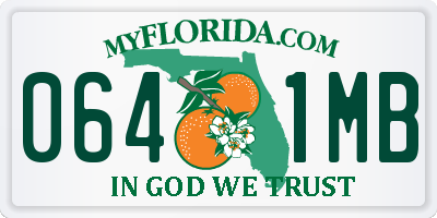 FL license plate 0641MB